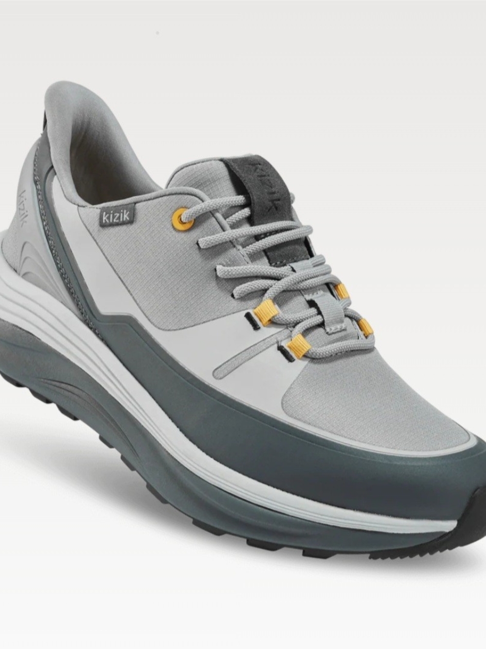 KIZIK Men's London AT Lace Sneakers Alloy Poppyseed Grey Athletic Shoes Size 12